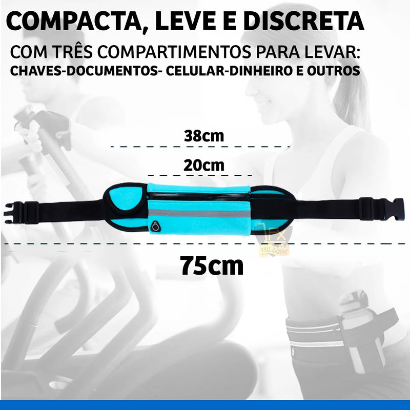 Pochete Esportiva Cintura Preta